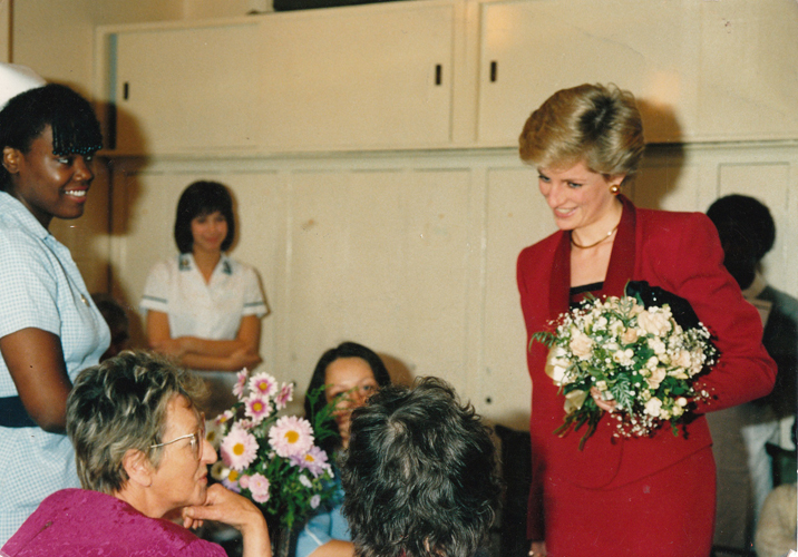 Lady Diana at HIV Station